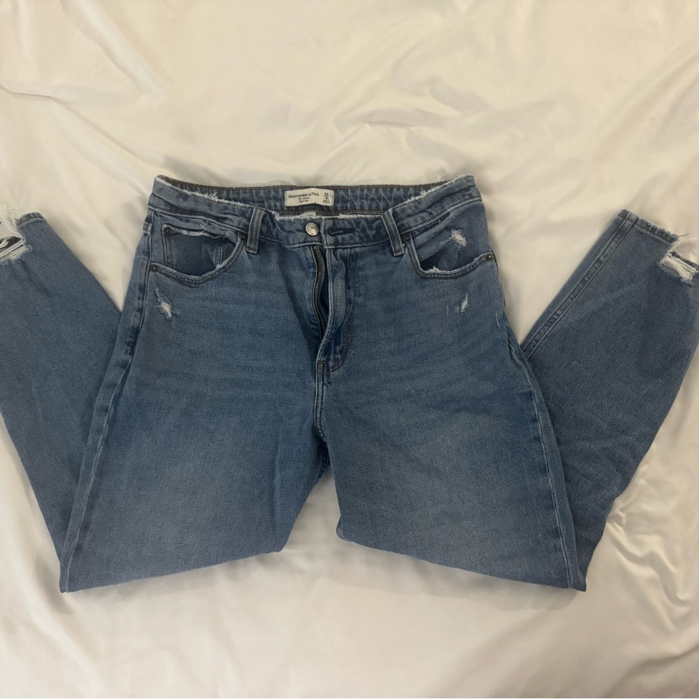 Women's Blue Distressed Jeans